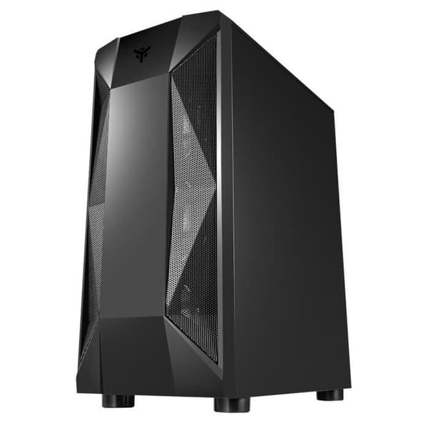 iTek Rock Evo RGB ATX Mid Tower-fodral med glaspanel (svart)