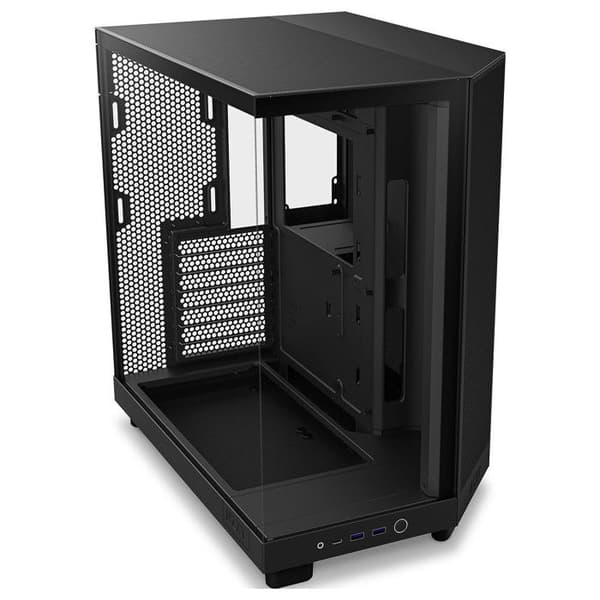 PC-chassi - NZXT - H6 Flow - Mellanstorlek - Optimal Kylning - Färg Svart Svart