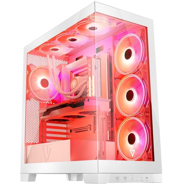 MODECOM Volcano SPACE APEX ARGB MIDI USB 3.0 X 2 CYPE-C hvid