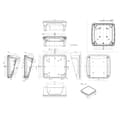 Miniatyrbild 4 av 4: Bopla BoPad BOP 1616 P-9016-SET Panelhölje (L x B x H) 164 x 160 x 68.40 mm ABS Vit (RAL 9016) 1 st