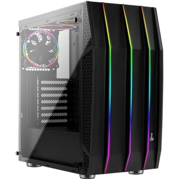 AEROCOOL PC CASE Klaw - Svart - Härdat glas - ATX-format (ACCM-PB13033.11) Svart