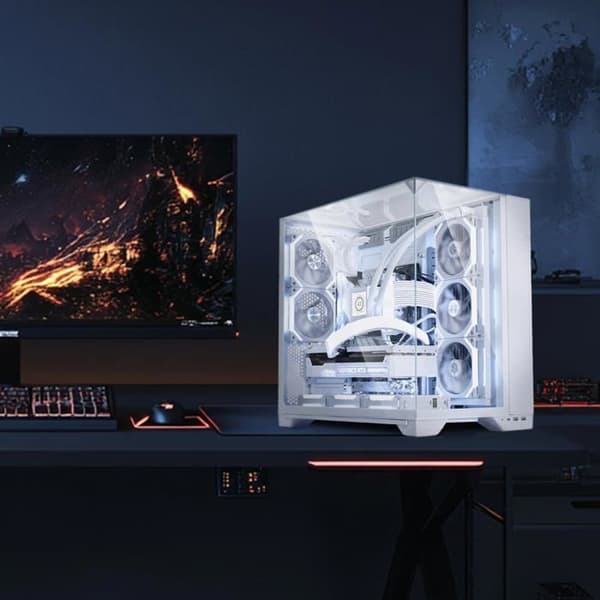 PC-chassi - Lian Li - O11D EVO RGB - Härdat glas - RGB-belysning - Vit