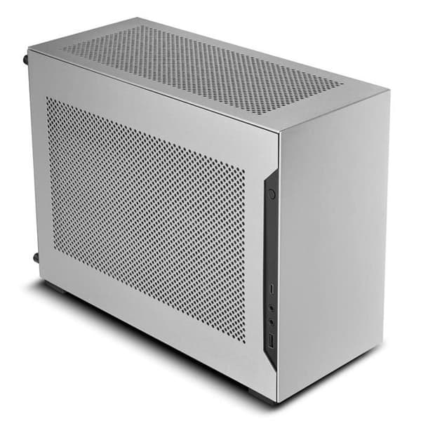 mini-torn Lian Li Lian Li DAN Fodral A4-H2O A4 Mini-ITX Gehäuse, PCIE4.0 Riserkabel - silber Silver spelfodral
