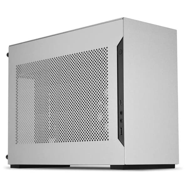 mini-torn Lian Li Lian Li DAN Fodral A4-H2O A4 Mini-ITX Gehäuse, PCIE4.0 Riserkabel - silber Silver spelfodral