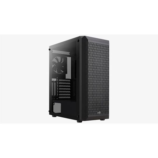 Mid-Tower ATX PC-fodral med Aerocool Beam v1 RGB glaspaneler - svart - TU