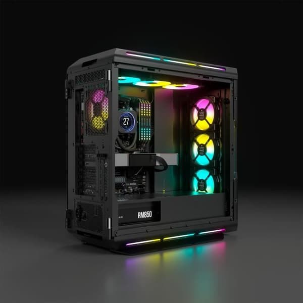 CORSAIR iCUE 5000T RGB ATX Mid-Tower PC-fodral - Svart (CC-9011230-WW)