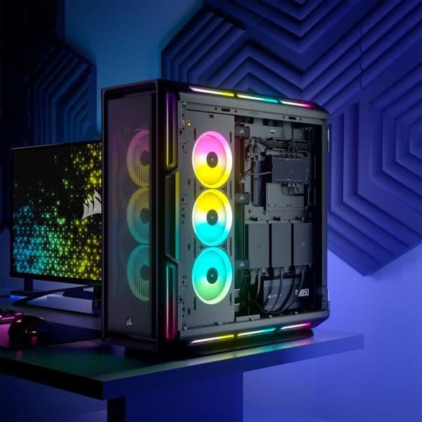 CORSAIR iCUE 5000T RGB ATX Mid-Tower PC-fodral - Svart (CC-9011230-WW)