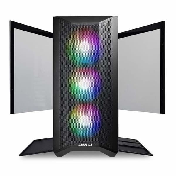 Lian Li LANCOOL II Mesh C RGB PC-fodral - Svart - Midi tower - 3 LED-fläktar - Dammfilter