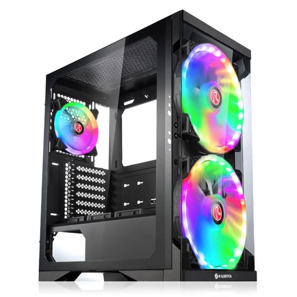 Gamingchassi - RAIJINTEK - Silenos Pro A-RGB - Miditorn - 1 intern fack - Svart