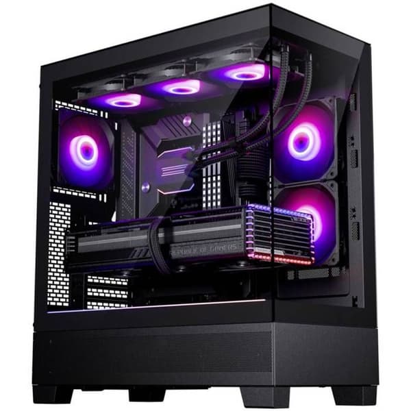 Phanteks Midi Tower Phanteks XT View Fönster i härdat glas, D-RGB - schwarz Gaming-fodral, Fodral, PC-fodral svart