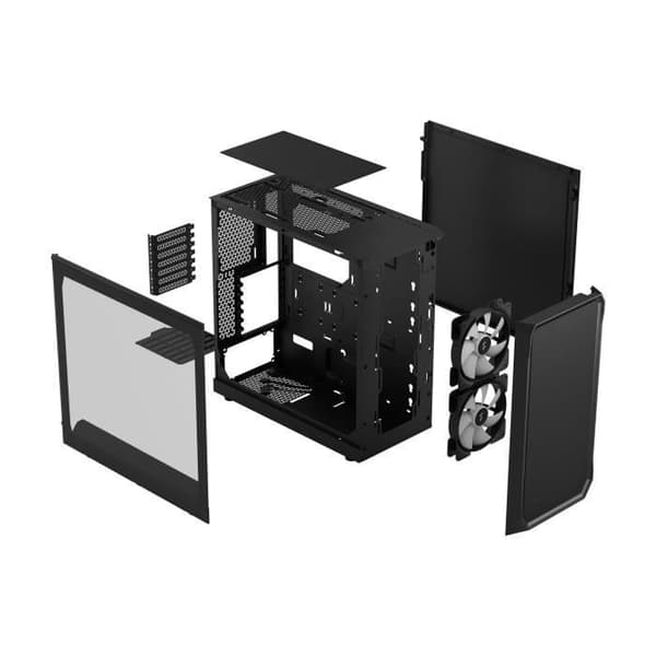 PC-fodral FRACTAL DESIGN Focus 2 RGB Black TG Clear Tint