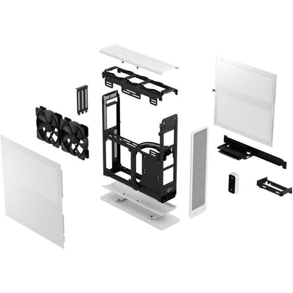 Mini Tower Case - FRACTAL DESIGN - Ridge White mITX - PCIe 4.0 - Vit