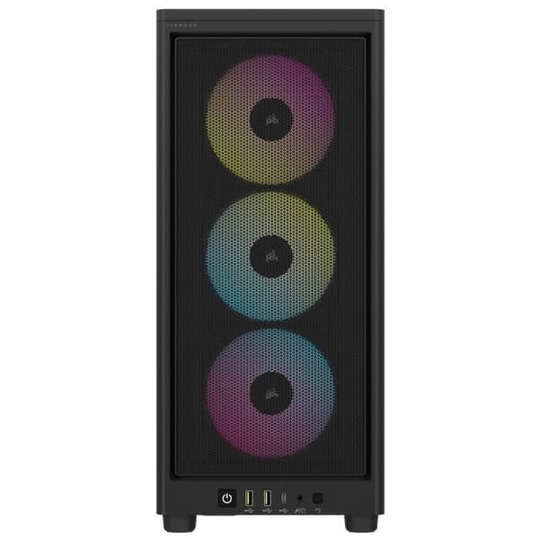PC-fodral - CORSAIR - iCUE 2000D RGB Airflow - Mini ITX - 3 AF120 RGB SLIM-fläktar ingår - Svart - (CC-9011246-WW)