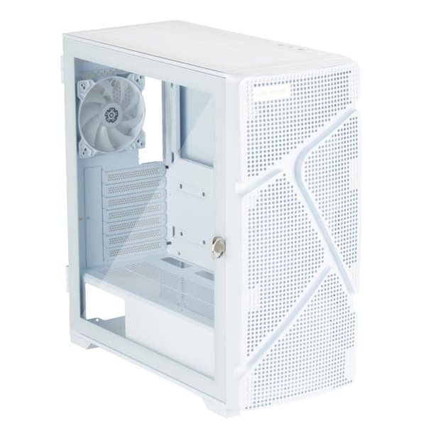 Enermax - ECA-MS31-WW-ARGB - MarbleShell MS31 White Gaming PC-fodral + 4 ARGB PWM-fläktar och VGA-stöd ingår