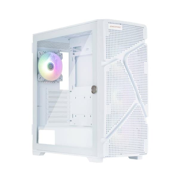 Enermax - ECA-MS31-WW-ARGB - MarbleShell MS31 White Gaming PC-fodral + 4 ARGB PWM-fläktar och VGA-stöd ingår Vit