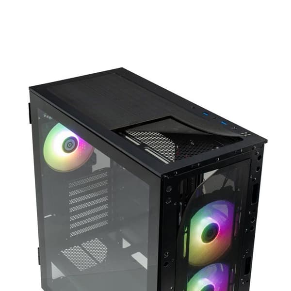 Enermax - ECA-MS31-BB-ARGB - MarbleShell MS31 Black Gaming PC-fodral + 4 ARGB PWM-fläktar och VGA-stöd ingår