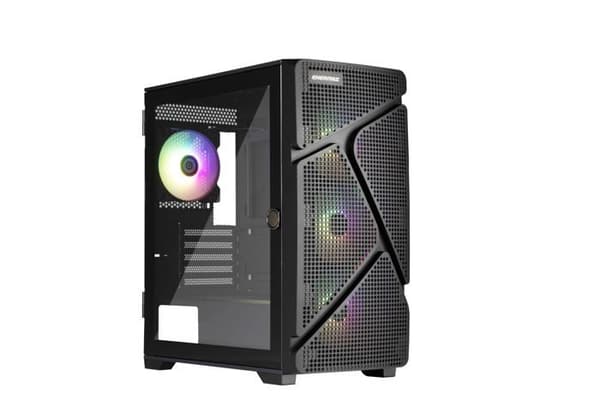 Enermax - ECA-MS31-BB-ARGB - MarbleShell MS31 Black Gaming PC-fodral + 4 ARGB PWM-fläktar och VGA-stöd ingår