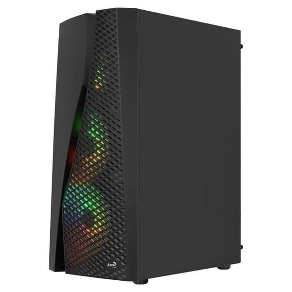 ATX-datorlåda - Aerocool - WAVEBKV3 - Härdat Glas - 4 RGB-fläktar - Svart