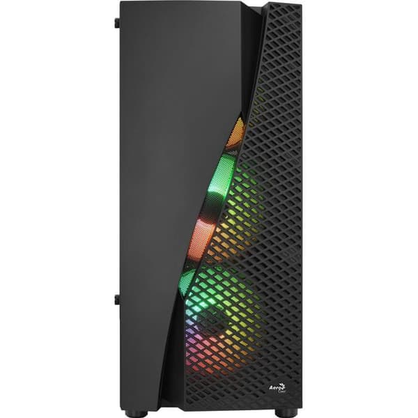 ATX-datorlåda - Aerocool - WAVEBKV3 - Härdat Glas - 4 RGB-fläktar - Svart