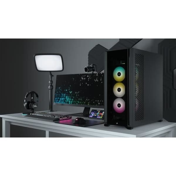CORSAIR iCUE 7000X RGB PC-fodral i härdat glas - svart (CC-9011226-WW)