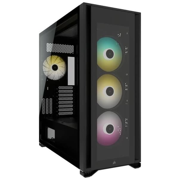 CORSAIR iCUE 7000X RGB PC-fodral i härdat glas - svart (CC-9011226-WW) Svart