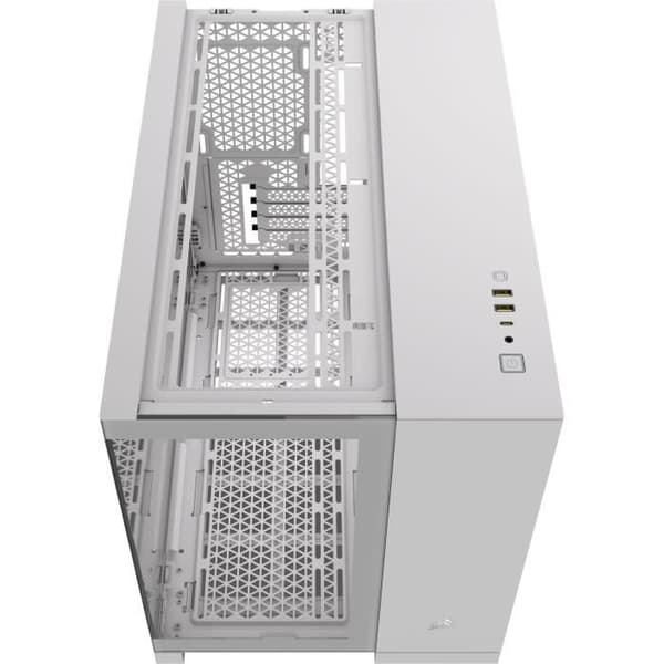 PC-fodral - CORSAIR - 2500X härdat glas Micro ATX Dual Chamber - Vit