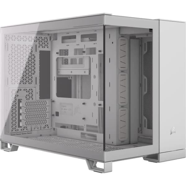 PC-fodral - CORSAIR - 2500X härdat glas Micro ATX Dual Chamber - Vit