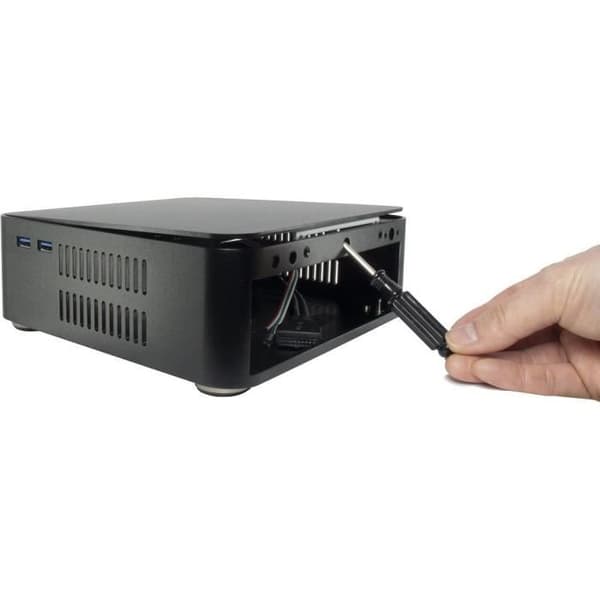 Inter-Tech ITX A60 PC-fodral - ITX-Tower - Aluminium - Svart - 60 W - 2,5" - 2 interna fack