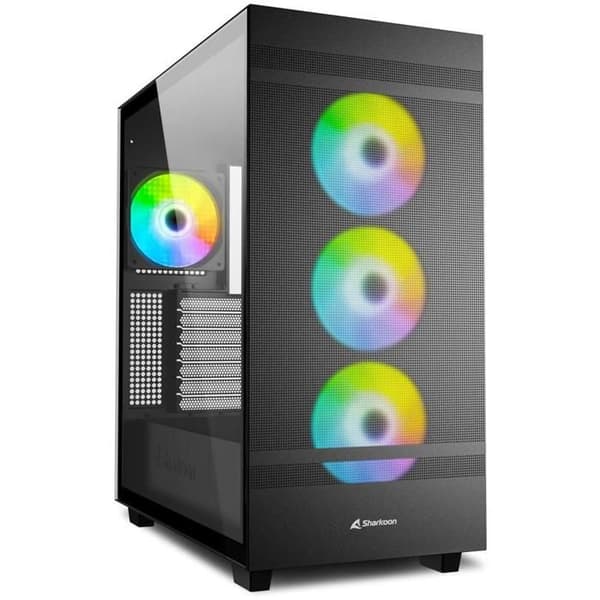 SHARKOON Rebel C50 Svart RGB ATX Svart