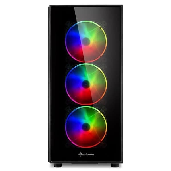 SHARKOON TG5 PRO RGB PC-fodral - Svart - Midi Tower - 3x 120 mm - ATX, Micro ATX, Mini-ITX