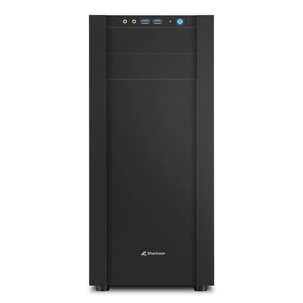 Sharkoon S25-W Midi Tower ATX PC-fodral - 5 interna fack - Vattenkylningsportar