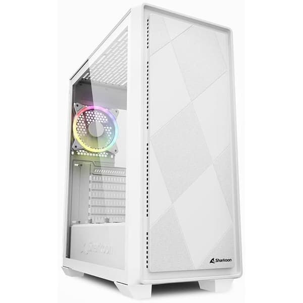 Sharkoon VS8 RGB Midi ATX PC-fodral Vit Vit