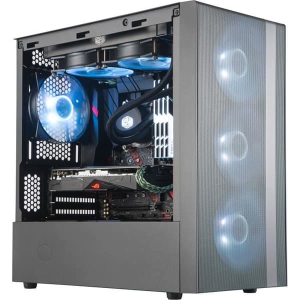 COOLER MASTER LTD PC CASE NR400 - 2x120 mm fläktar - Svart - Härdat glas - Micro ATX-format (MCB-NR400-KGNN-S00) Svart