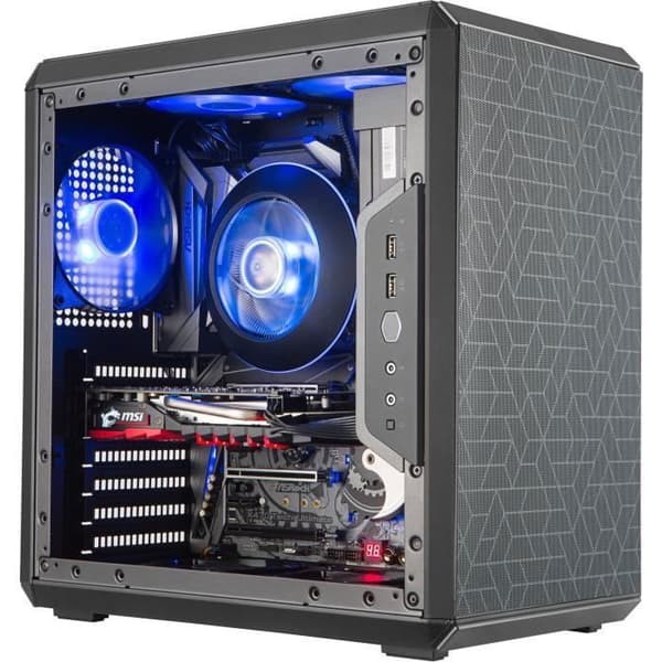 COOLER MASTER LTD Q500L PC CASE - Gaming - 2xMagnetiska filter - Svart - Härdat glas - ATX-format (MCB-Q500L-KANN-S00) Svart