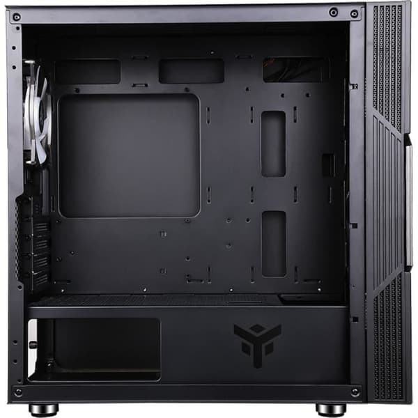 Mini Tower PC Chassi Micro ATX - ITek - Vortex RGB - Glaspanel - Vit - One Size
