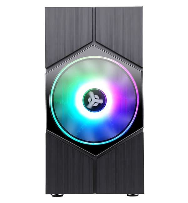 Mini Tower PC Chassi Micro ATX - ITek - Vortex RGB - Glaspanel - Vit - One Size