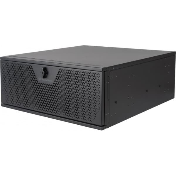SilverStone RM44 4U -rackskåp, svart Svart