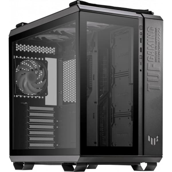 Asus TUF Gaming GT502 PLUS TG ARGB ATX-chassi med fönster, svart Svart