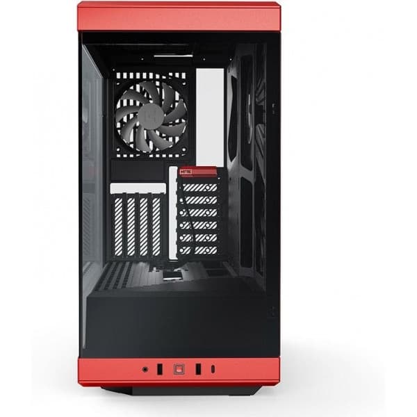 Hyte Y40 Red ATX-chassis med vindue, sort/rød