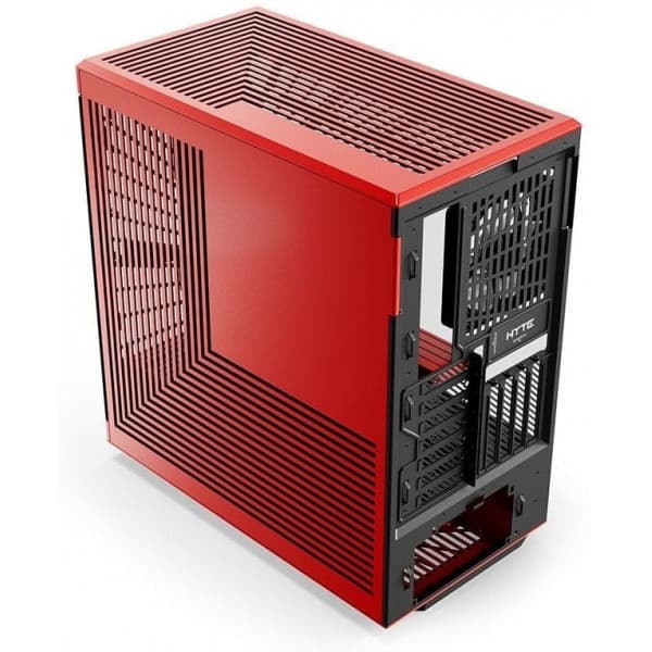 Hyte Y40 Red ATX-chassis med vindue, sort/rød