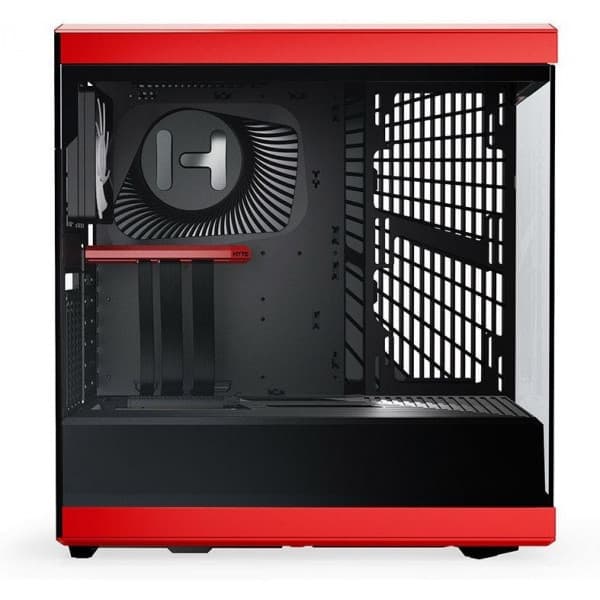 Hyte Y40 Red ATX-chassis med vindue, sort/rød