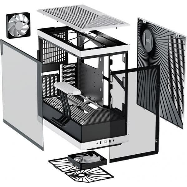 Hyte Y40 Black/White ATX-chassi med vindue, sort/hvid