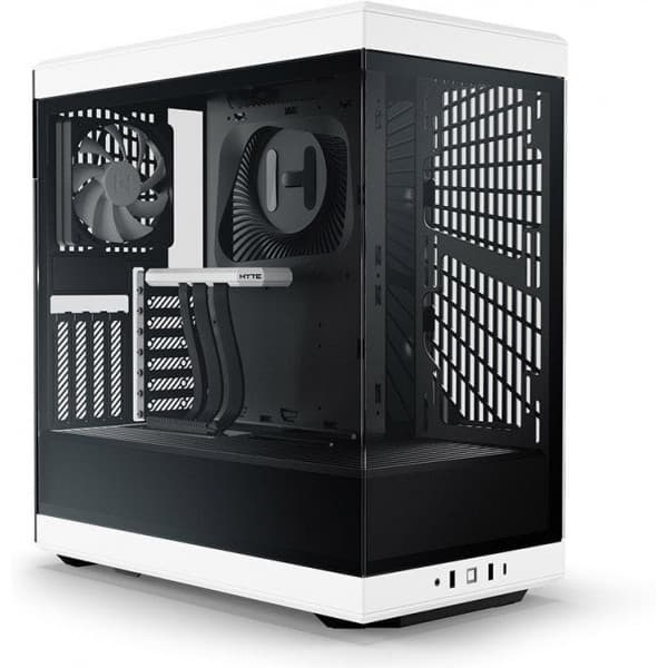 Hyte Y40 Black/White ATX-chassi med vindue, sort/hvid Sort, Hvid