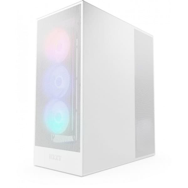 NZXT H7 Flow RGB (2024) ATX-chassis med vindue, hvid