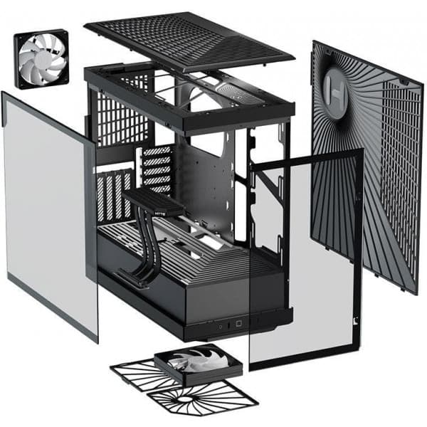 Hyte Y40 Black ATX-chassis med vindue, sort