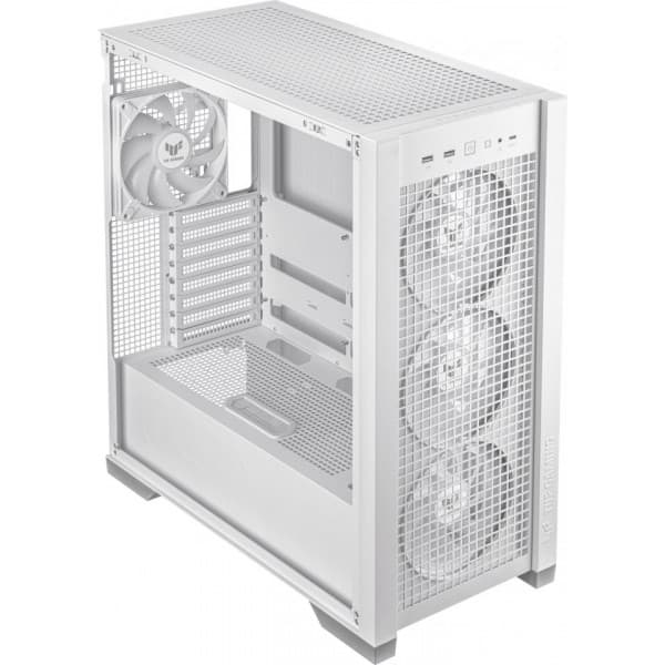 Asus TUF Gaming GT302 TG ARGB ATX-chassis med vindue, hvid