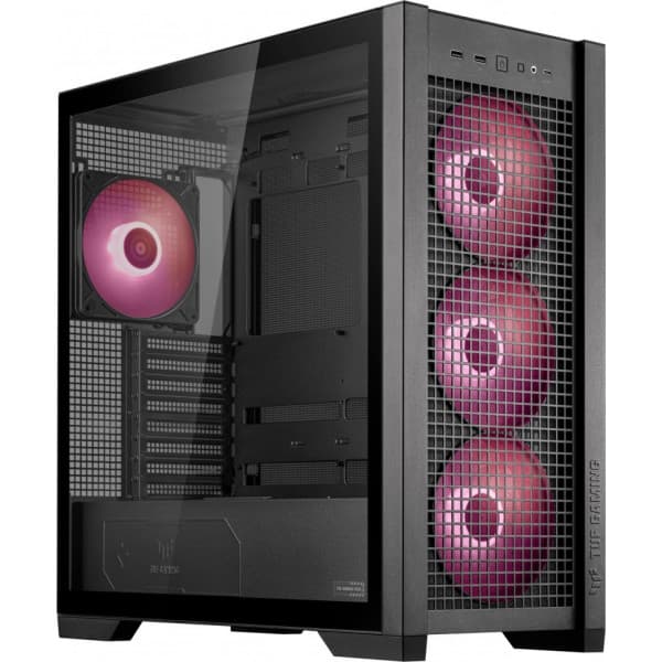 Asus TUF Gaming GT302 TG ARGB ATX-kabinet med vindue, sort