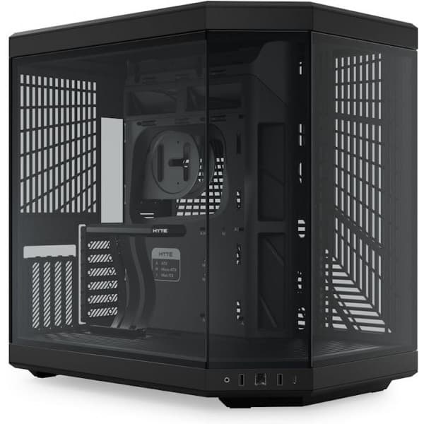 Hyte Y70 Black ATX-chassi med panoramafönster, svart Svart