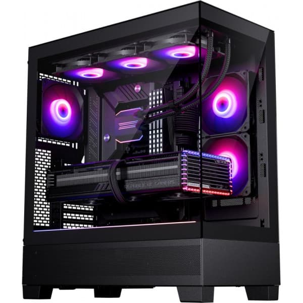 Phanteks XT View Mid Tower -ATX-chassis med vindue, sort