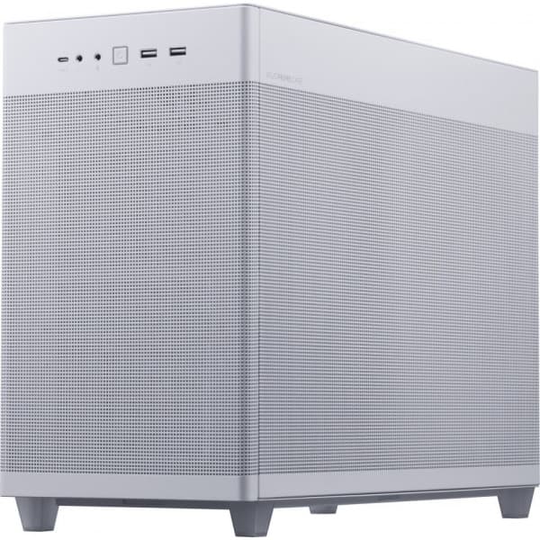 Asus Prime AP201 TG Micro-ATX-chassi med fönster, vit